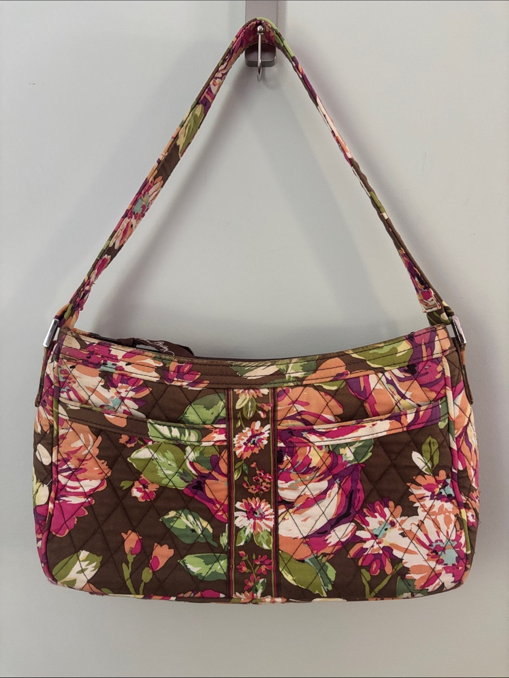 Vera Bradley Cassidy Shoulder Bag Retired English Rose Quilted Floral Purse